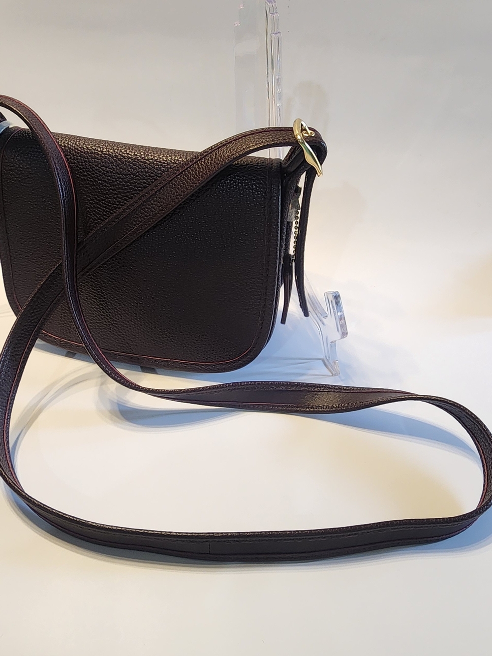 NWOT Coach Patricia 18 Primrose Floral Gusset Ssddle Bag In Oxblood #H1781